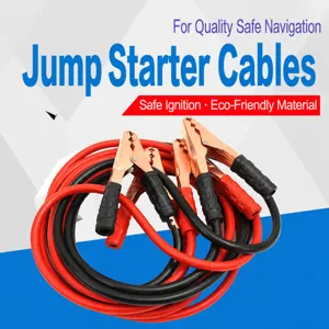 Cables de arranque para batería de coche resistentes con pinzas de cobre duraderas.
