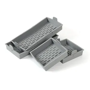 Silikon Backformen Set für Küche hitzebeständige graue Kuchenformen 4er Set antihaft