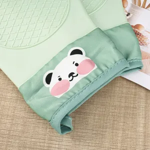 Silicone oven mitts heat resistant kitchen baking gloves with cute cartoon bear cuff design