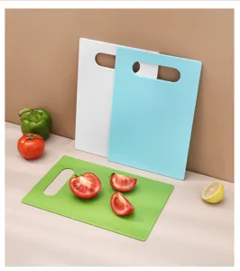 Durable plastic cutting board set, non-slip PP chopping board for kitchen food prep and baby meals.