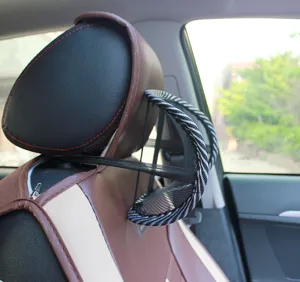 Car mesh headrest detail shot, breathable cooling automotive neck pillow design for summer driving.