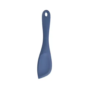 Ergonomischer blauer Silikonspatel zum Backen und Kochen, Antihaft-Kuechenhelfer mit Aufhaengung.