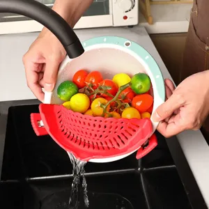 Sgocciolatore in silicone per bordo pentola cucina colapasta verdura noodles filtro deflettore
