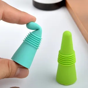 Siliconen wijnflesstoppen flexibele lekvrije afdichtingsstoppen voor keukenbarhulpmiddelen