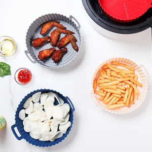 Foldable silicone air fryer liner reusable non-stick baking tray kitchen accessory mat