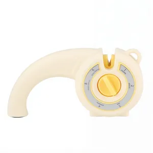 6-in-1 multi-functional kitchen knife sharpener with adjustable dial and ergonomic handle design.