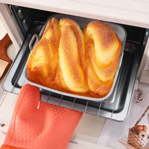 Guanti da forno in silicone resistenti al calore per cottura, cucina e protezione da microonde.