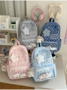 Japan Harajuku Stern Druck transparent Ita Rucksack Schüler große Kapazität Schultasche
