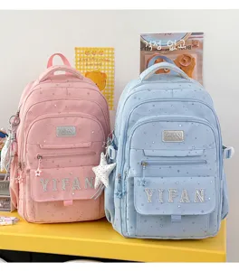 Japanischer Campus-Stil süßer Stern Buchstabe große Kapazität Rucksack Detail