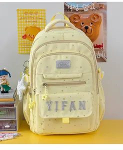 Japanischer Stil süßer Stern Buchstabenschulrucksack große Kapazität Schüler Rucksack
