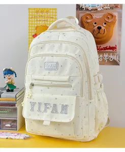 Japanischer Stil süßer Stern Buchstabe große Kapazität Schüler Schulrucksack Tasche