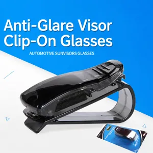Soporte de Gafas para Parasol de Coche Clip de Tarjeta Multifunción de Plástico Accesorios de Organizador de Almacenamiento Interior de Auto