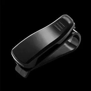 Soporte de Gafas para Coche ABS Visera Pinza Gafas de Sol Tarjetero Negro Accesorio