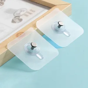 Gancho adhesivo de pared sin taladro tornillo transparente para colgar marco de fotos fuerte