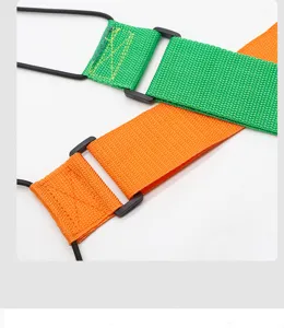 Adjustable luggage strap with durable buckle and elastic cord for secure travel packing.