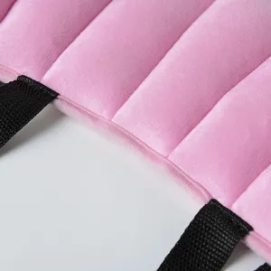 Kids car seat head support strap soft plush sleeping auxiliary cushion child head fixation band