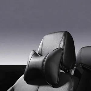 Leather car headrest ergonomic cervical neck pillow breathable auto seat bone support cushion