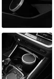 Poubelle de voiture tasse push boite de rangement automatique étanche détail vue pratique