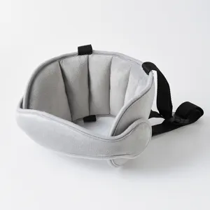 Kids car seat head support band, baby sleeping auxiliary cushion for safe travel comfort.
