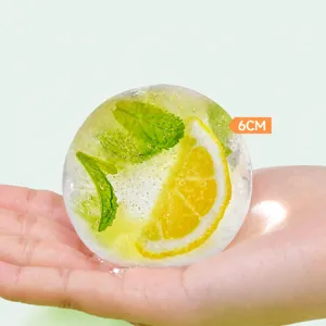 6cm large silicone ice sphere mold for whiskey cocktails round ice maker tray home bar tool