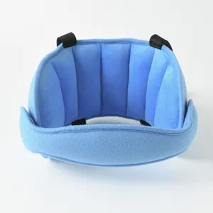 Baby Car Seat Head Support Blue Infant Sleeping Fixed Band Safety Protective Cushion