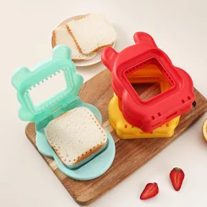 Cute Bear Shape Sandwich Cutter Bread Toast Pocket Mold DIY Baking Kitchen Tool Set