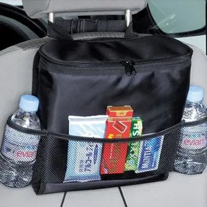Car Seat Back Organizer Oxford Cloth Storage Bag Insulated Cooler Bag With Tissue Holder Car Interior Accessory
