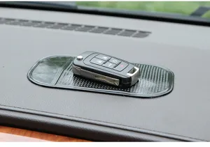 Black silicone car anti slip mat dashboard sticky pad for phone and keys practical accessory