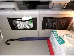 Red de almacenamiento para maletero de coche doble capa organizador de asiento trasero
