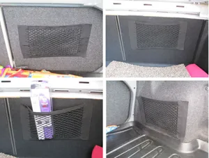 Red de almacenamiento para maletero de coche doble capa bolsillo organizador de carga.