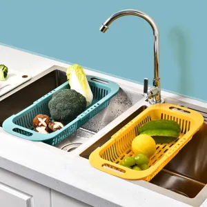 Colino estensibile per lavello da cucina cestello di scarico in plastica per frutta