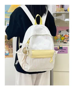 Japans stijl schattige ster gestreepte rugzak grote capaciteit voor schoolmeisjes