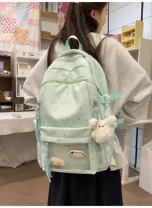 Japanischer Stil Stern transparenter Studenten Rucksack grosse Kapazitaet Schulmaedchen
