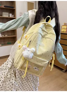 Japanischer Stil Stern transparenter großer Kapazität Schulrucksack Detailansicht süß.