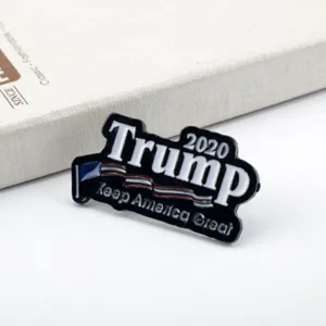 Μεταλλική σκαλιστή κονκάρδα πέτου Trump 2020 Keep America Great για υποστηρικτές.