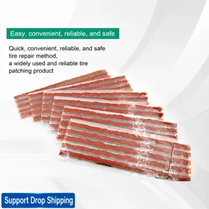 Car Tubeless Tire Repair Rubber Strips Emergency Puncture Plug Tool Kit Natural Rubber Repair Strips For Motorcycle Auto