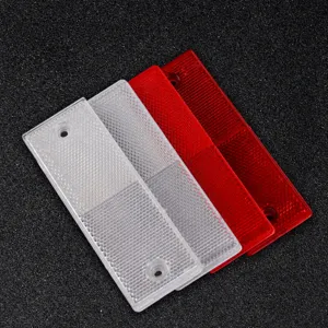 Car Body Reflective Sticker Red And White Plastic Reflective Strip Truck Reflector Safety Warning Sign Car Exterior