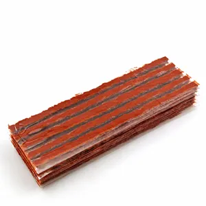 Tubeless tire repair rubber strips kit, heavy-duty puncture plugs for car motorcycle.