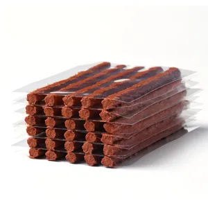 Tubeless tire repair rubber strings set for fast car and motorcycle puncture fixing.