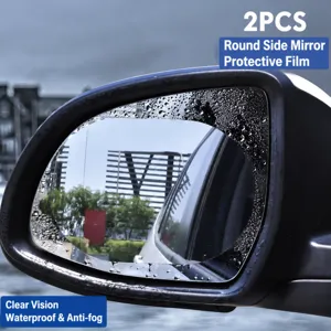 Universal Car Rearview Mirror Anti Rain Film Nano Waterproof Anti Fog Clear Protective Sticker For SUV And Truck