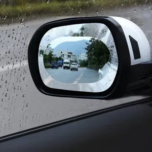 Car rearview mirror rainproof film nano waterproof sticker for driving safety in heavy rain