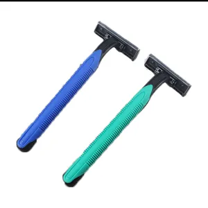 Rasoirs jetables manuels pour hommes et femmes, double pack avec poignée pour un rasage doux.