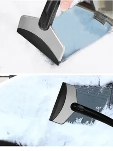 Pala de nieve y rascador de hielo para coche de acero inoxidable parabrisas invierno
