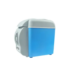 Portable Car Mini Fridge 7.5L Blue Grey Electric Cooler Warmer for Travel Autos