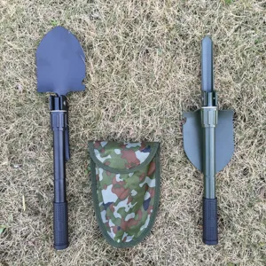 Pelle pliante de camping portable outil multifonction avec pochette camouflage pour exterieur