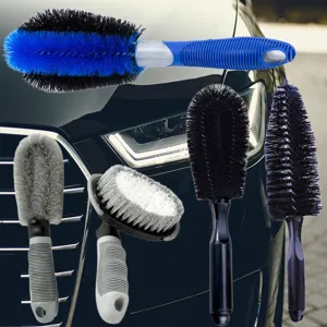 Car wash brush set wheel cleaning tool kit multi-functional tire and rim detailing brushes