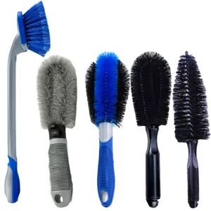 5-piece car cleaning brush set wheel tire detailing brushes for auto care washing tools