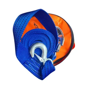Eslinga de remolque resistente 5m 8t cuerda de remolque para coche con ganchos y bolsa para todoterreno