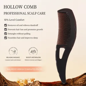 Hohle Haar-Massagebuerste ergonomisches Kopfhautpflege-Werkzeug Antistatische Buerste