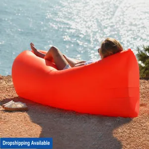 Sofá Hinchable de Aire Portátil para Exteriores Tumbadora Perezosa Tela Impermeable Saco de Dormir de Aire Camping Playa Festival de Música